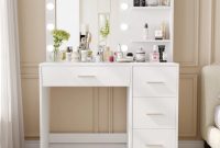 Luxury vanity table and mirror furniture