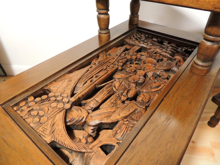 Luxury hand-carved side tables