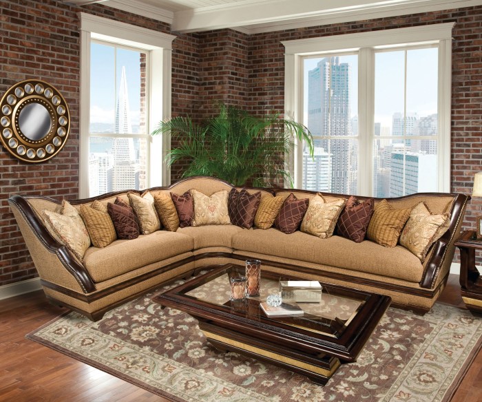 Luxury sectional with chaise